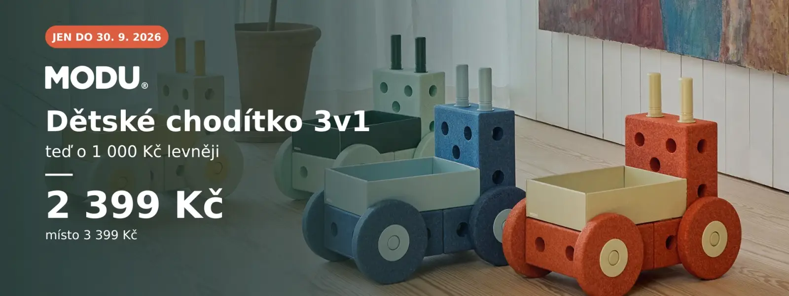 MODU dětské chodítko 3v1