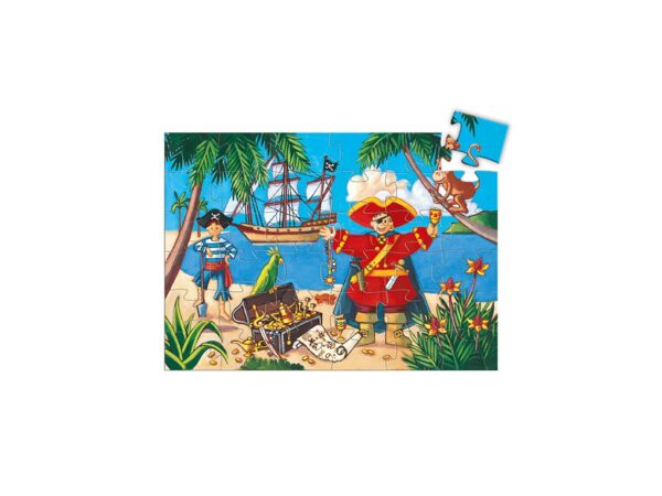 DJECO Puzzle Pirát a jeho poklad - 36 dílků