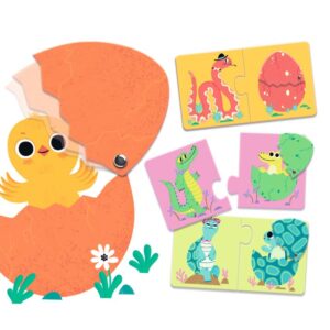 DJECO Duo Puzzle - Funny eggs