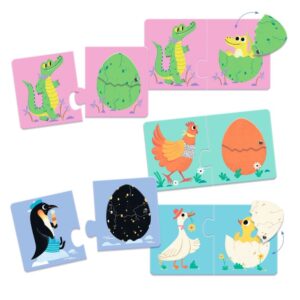 DJECO Duo Puzzle - Funny eggs