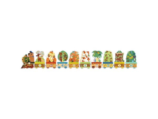 DJECO Puzzle Vlak se zvířátky - 20 pcs