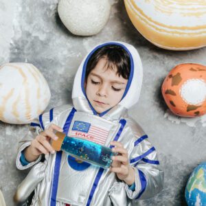 Petit Boum - Senzorická pohyblivá láhev Vesmír