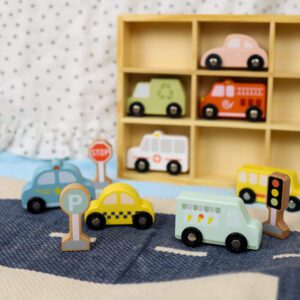 Tooky Toy - Dopravni prostredky a znacky Pastel