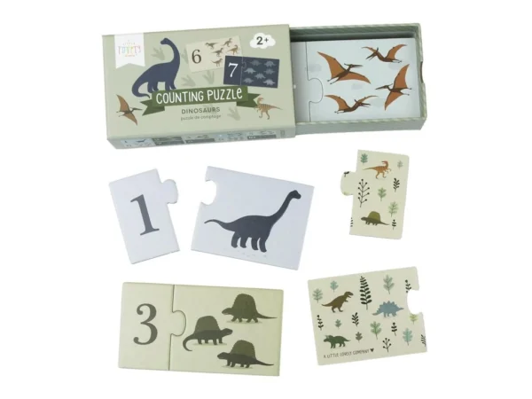 Přiřazovací puzzle: počítání s dinosaury