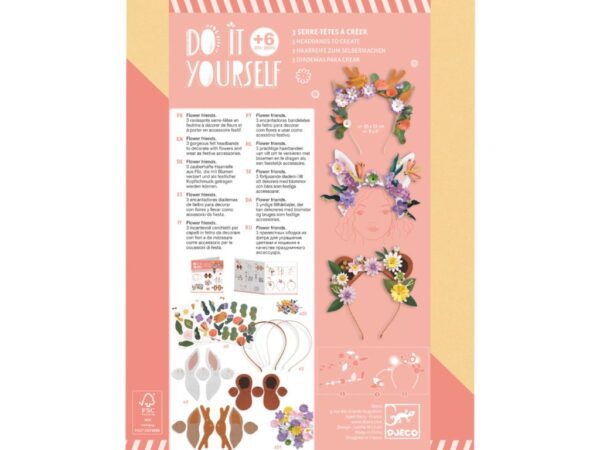 DJ07927 djeco diy vyroba celenek flower friends 2