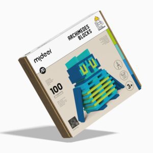 Mideer: ARCHIMEDES BLOCKS dřevěné stavební kostky (chladné barvy)