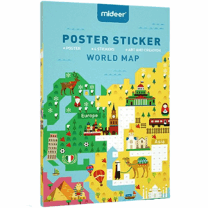 Mapa světa - sada samolepek