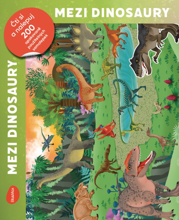 cti a nalepuj mezi dinosaury kniha se samolepkami 334236 44