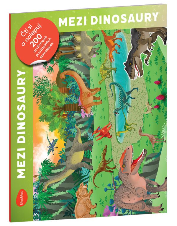 cti a nalepuj mezi dinosaury kniha se samolepkami 854477 44