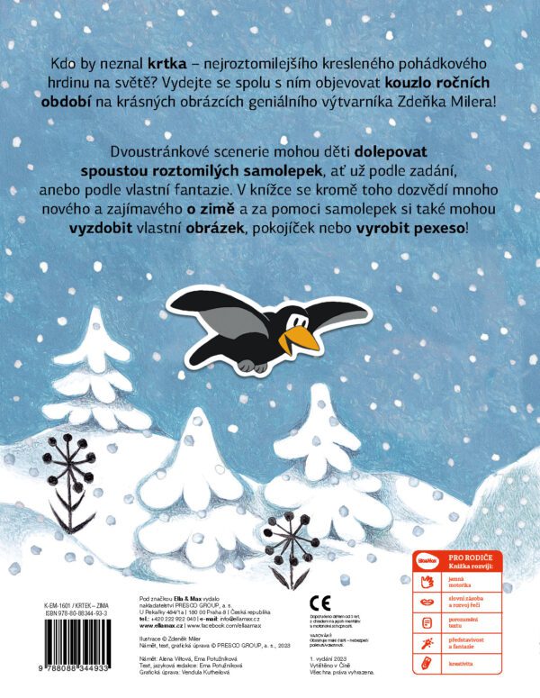 krtek a zima kniha samolepek 104412 43