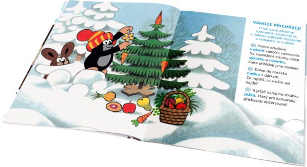 krtek a zima kniha samolepek 123245 43