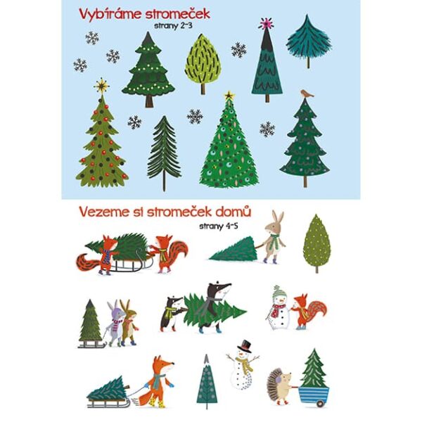 0006609 moje prvni samolepkovani trpytive stromky