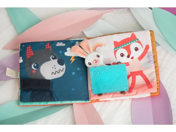 LILLI 83491 lilliputiens textilni knizka s aktivitami jelinek stella a jeho muchlacek 4