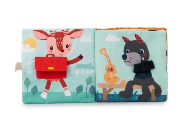 LILLI 83492 lilliputiens textilni knizka s aktivitami dracek joe a jeho muchlacek 16