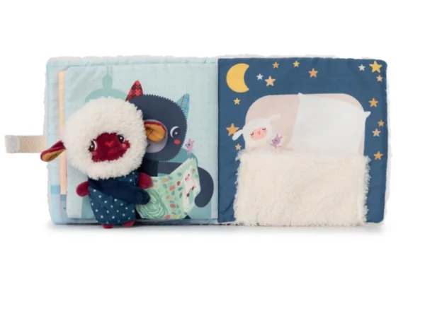 LILLI 83536 lilliputiens textilni knizka s prstovou loutkou dobrou noc s oveckou yvon 7