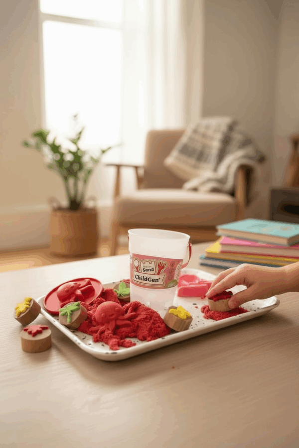 ChildGen MAGICAL SAND 907 GR RED COLOR 361 2