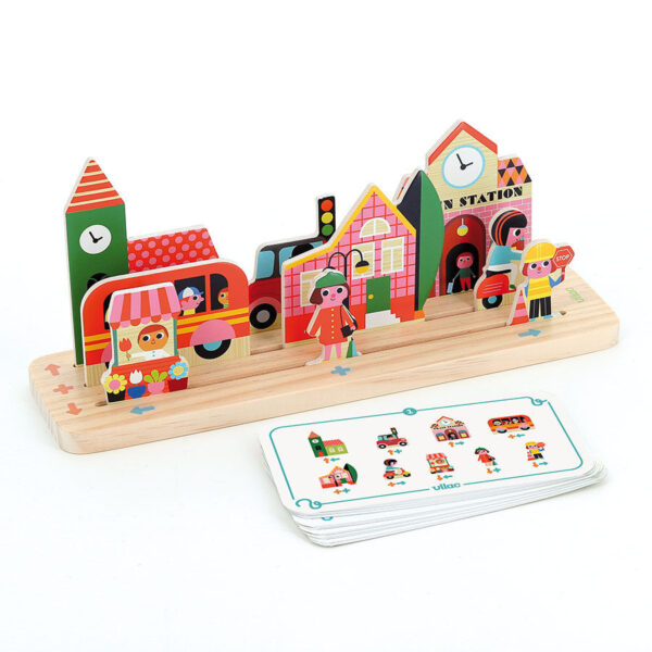 V7627 Drevena logicka hra Postav to spravne Mesto 6