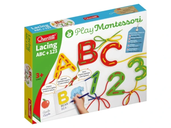QUE 02808 lacing abc 123 alfabeto numeri