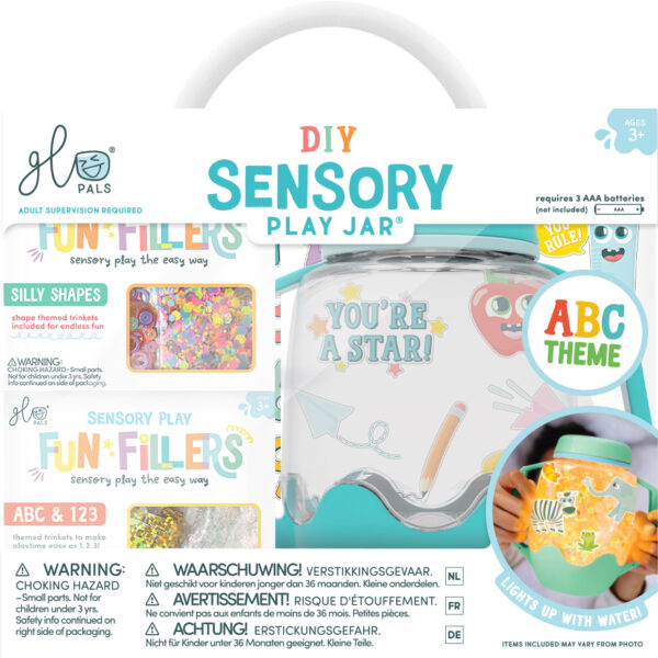 eng pl Glo Pals ABC Sensory Set Sensory Jar with Magical Fillers and Stickers 405 7