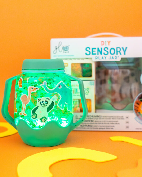 eng pl Glo Pals ZOO Sensory Set Sensory Jar with Magical Fillers and Stickers 401 11