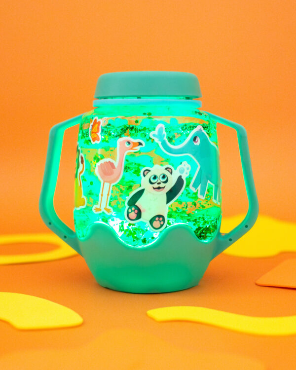 eng pl Glo Pals ZOO Sensory Set Sensory Jar with Magical Fillers and Stickers 401 12
