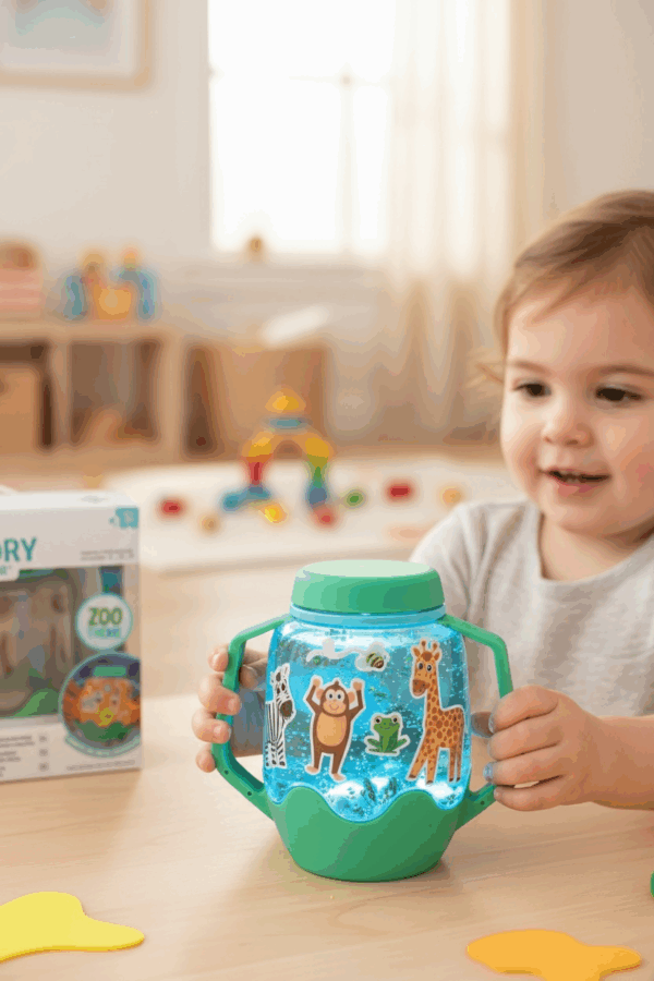 eng pl Glo Pals ZOO Sensory Set Sensory Jar with Magical Fillers and Stickers 401 16