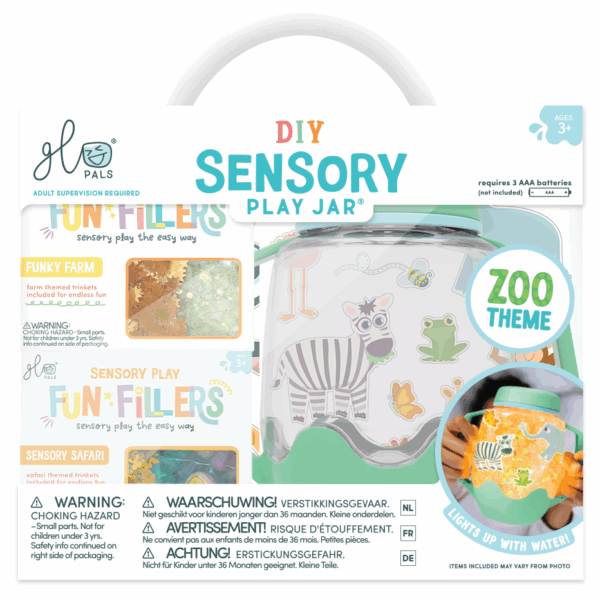 eng pl Glo Pals ZOO Sensory Set Sensory Jar with Magical Fillers and Stickers 401 5