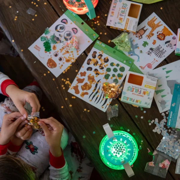 eng pl Glo Pals ZOO Sensory Set Sensory Jar with Magical Fillers and Stickers 401 7