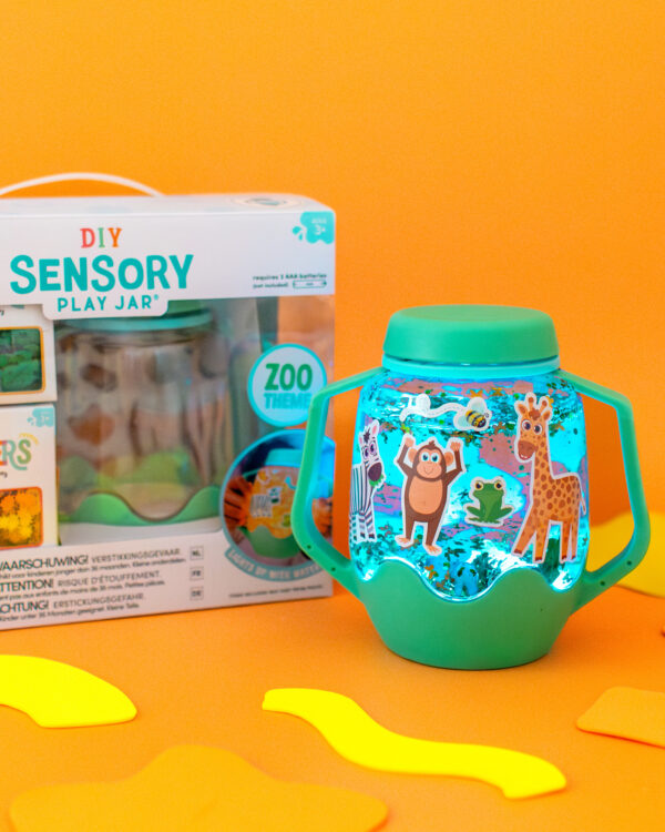 eng pl Glo Pals ZOO Sensory Set Sensory Jar with Magical Fillers and Stickers 401 8