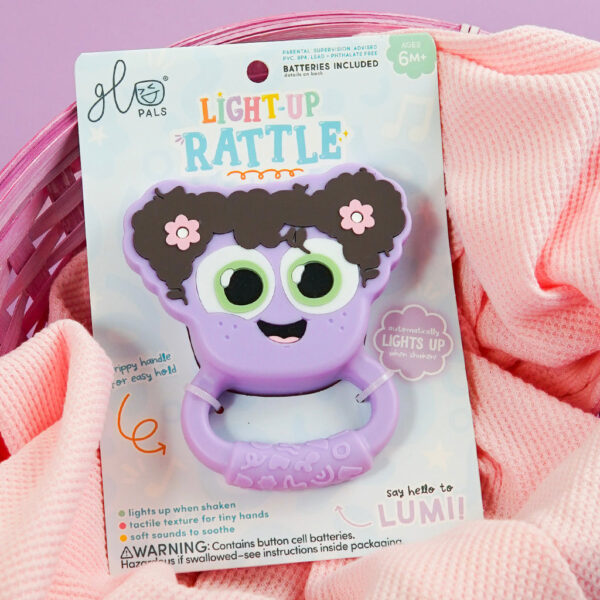 eng pl Glo Pals rattle teether glowing in the dark motion activated Lumi purple 290 9