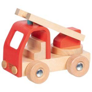 GOKI - Dřevěné hasičské auto s žebříkem