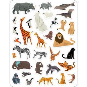 4461 9 hra se silikonovymi samolepkami zoo 2