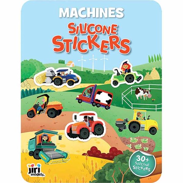 4463 3 hra se silikonovymi samolepkami traktory
