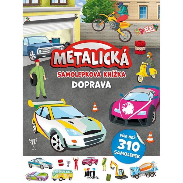 4708 5 metalicka samolepkova knizka doprava