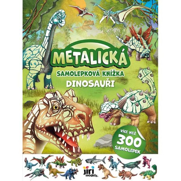 4709 2 metalicka samolepkova knizka dinosauri
