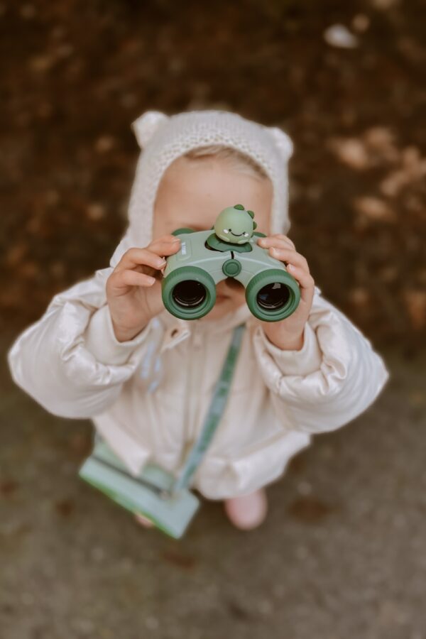 TheZoofamily Zoo Eyes Binocular Little Girl Playing in the Garden Dino Green Photo 5
