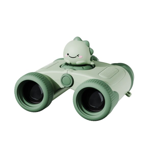 The Zoofamily Packshot Kids Binoculars Dino Green Zoo Eyes Front Side View 3