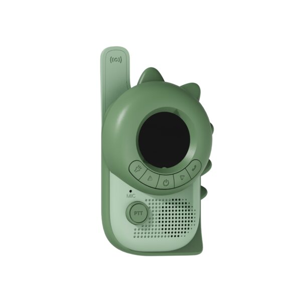 The zoofamily dino green walkie talkie diagonal view