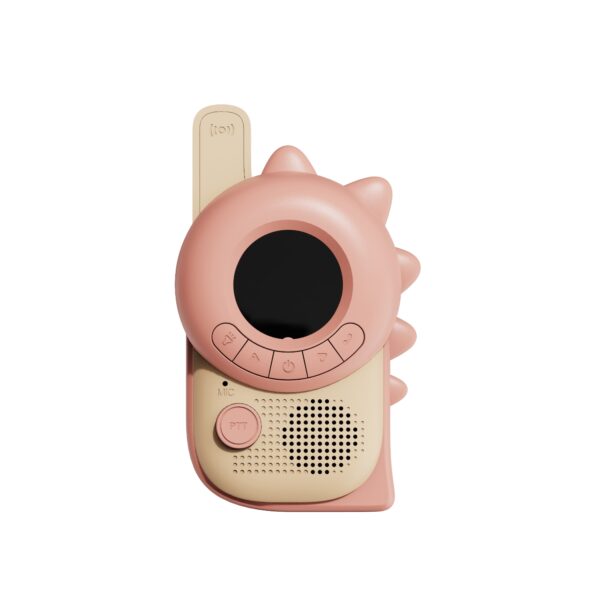 The zoofamily dino pink walkie talkie front