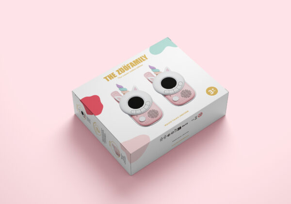 The zoofamily packaging of set unicorn walkie talkie