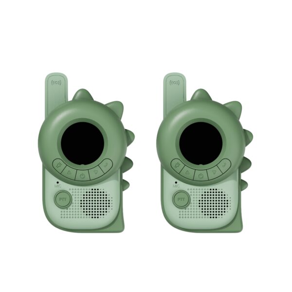 The zoofamily set of dino green walkie talkie front