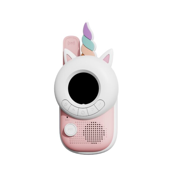 The zoofamily unicorn walkie talkie diagonal view