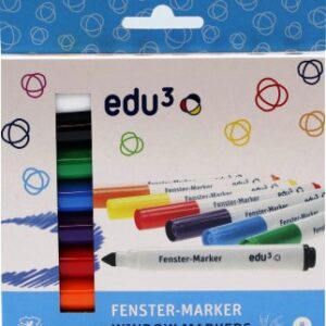 EDU – Fixy na sklo smývatelné