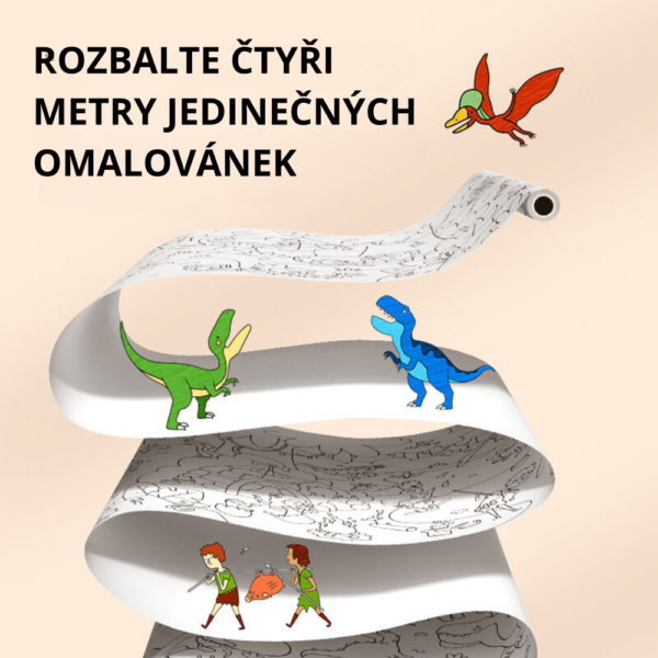 MD3303 omalovanka v roli dinosauri 3