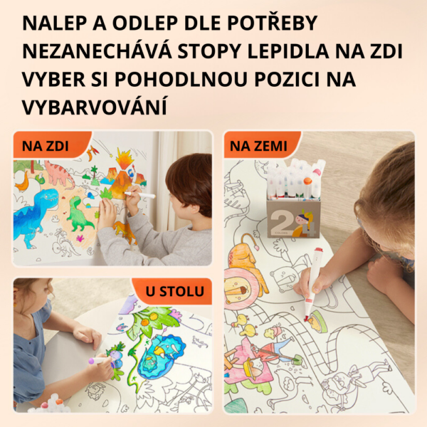 MD3303 omalovanka v roli dinosauri 5