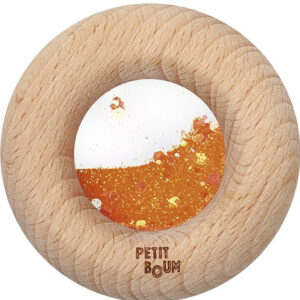 Petit Boum - Senzorické chrastítko Calm: oranžové
