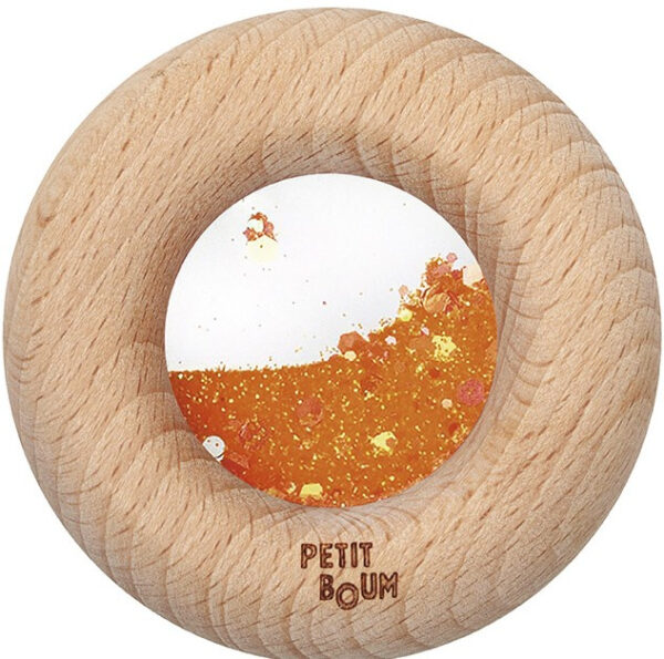 Petit Boum Sensory Rattle Calm Donut Orange