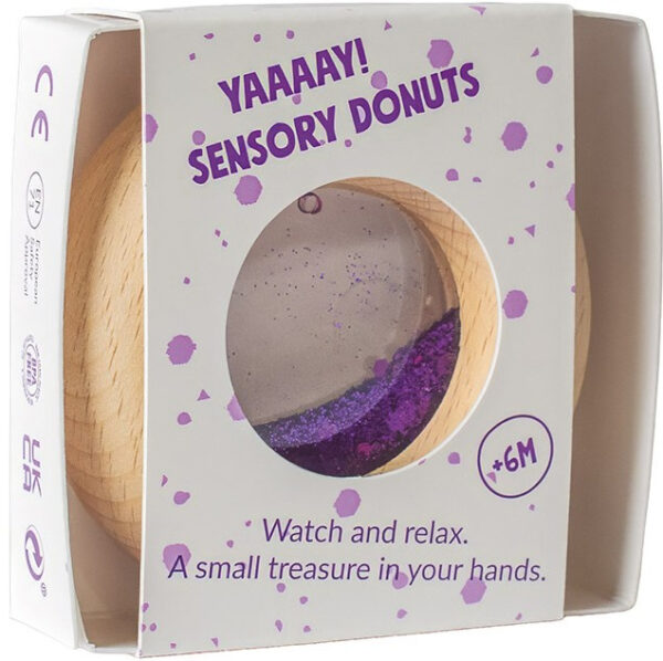 Petit Boum Sensory Rattle Calm Donut Purple