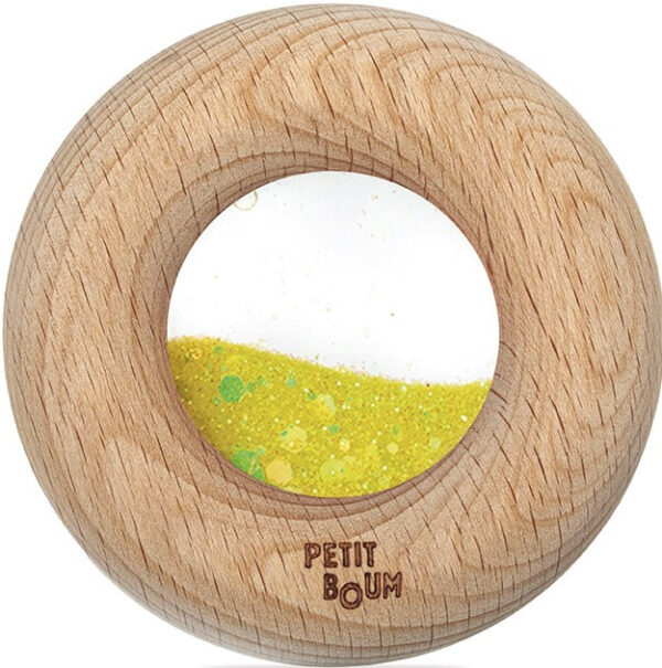 Petit Boum Sensory Rattle Calm Donut Yellow