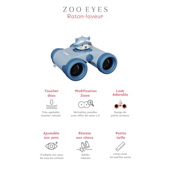 ZooFamily Zoo Eyes Raccoon features French